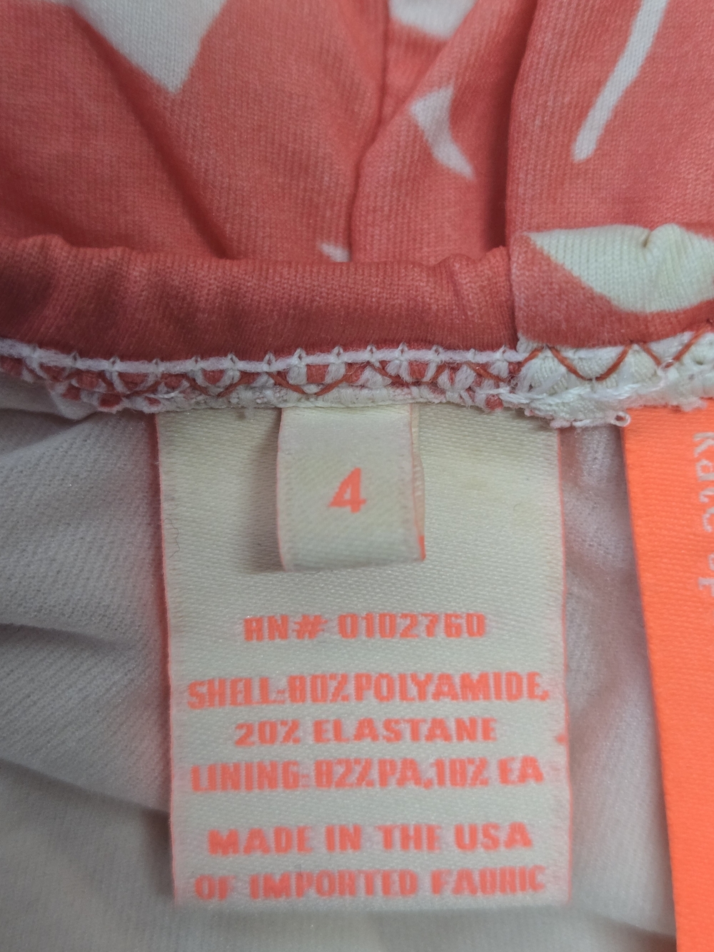 Florence Broadhurst for Kate Spade Cockatoo Print Swimsuit in Coral Size 4 - Picture 6 of 7